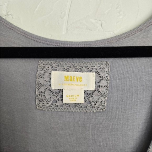 Anthropologie Maeve Gray Tiered Gillian Maxi Dress, M - Picture 8 of 10